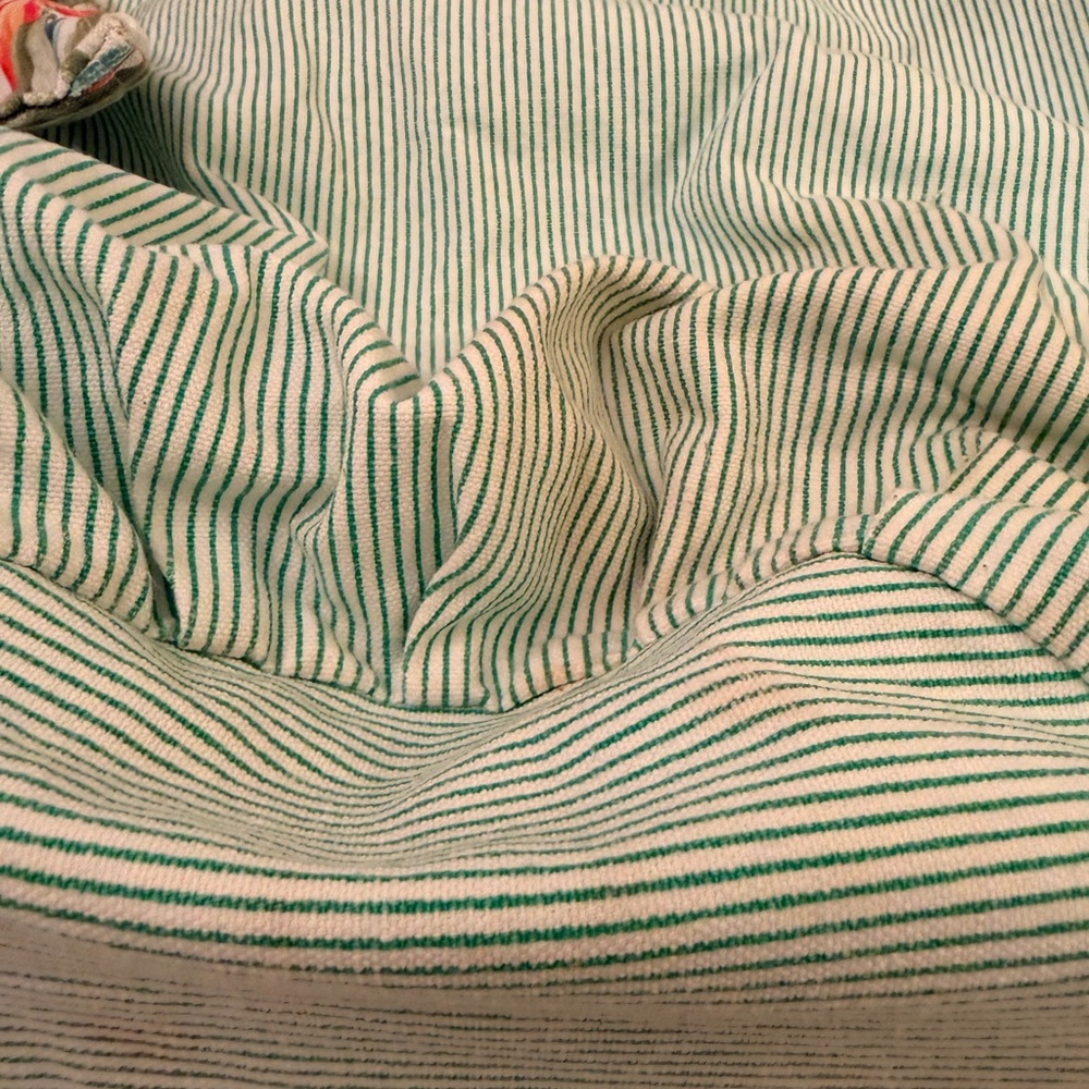 Roller Rabbit Tropical Leaf Tote in Green and Orange - Picture 5 of 6